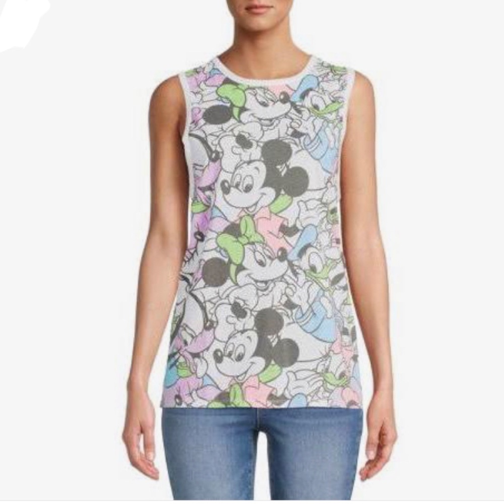 Juniors Disney's Mickey Mickey & Friends Fashion Tank Top Shirt